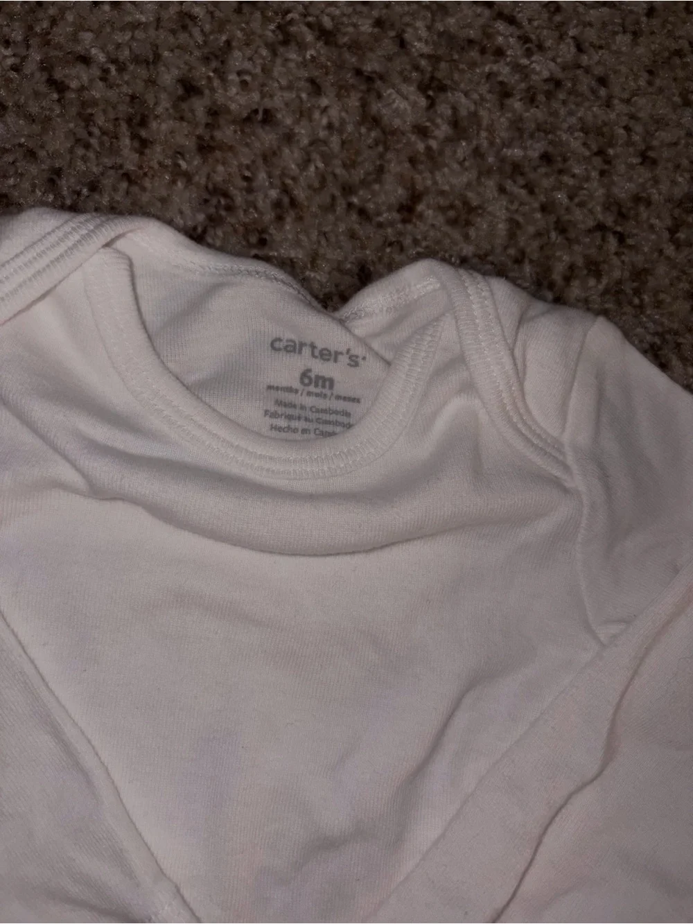 Carter's White Long-Sleeve Baby Bodysuit